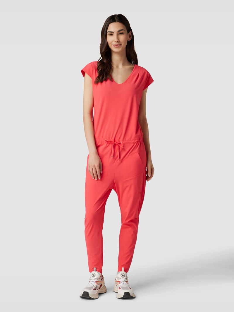 Jumpsuit mit V-Ausschnitt Modell 'GIRA' in koralle