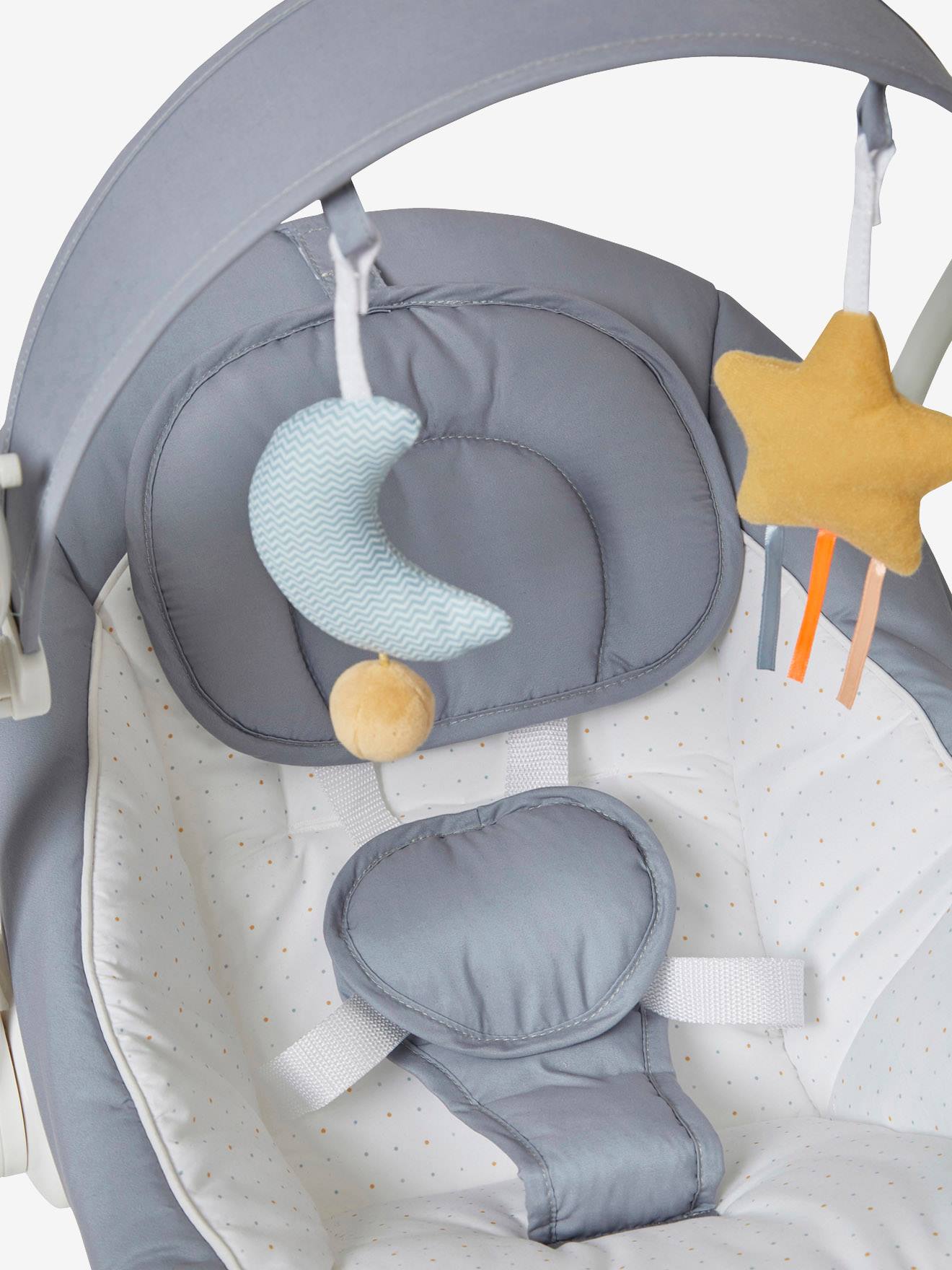 Balancelle pliable avec arche de jeux vertbaudet Astro'Nef gris clair