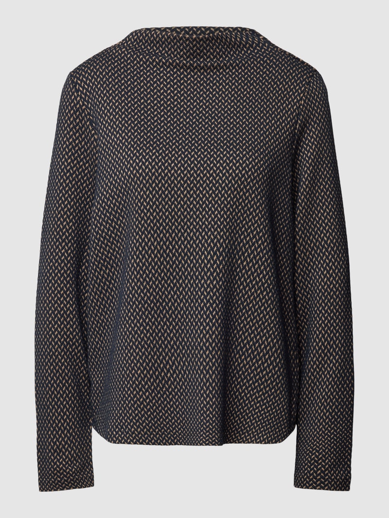Pullover mit Allover-Muster Modell 'Gonni' in schwarz