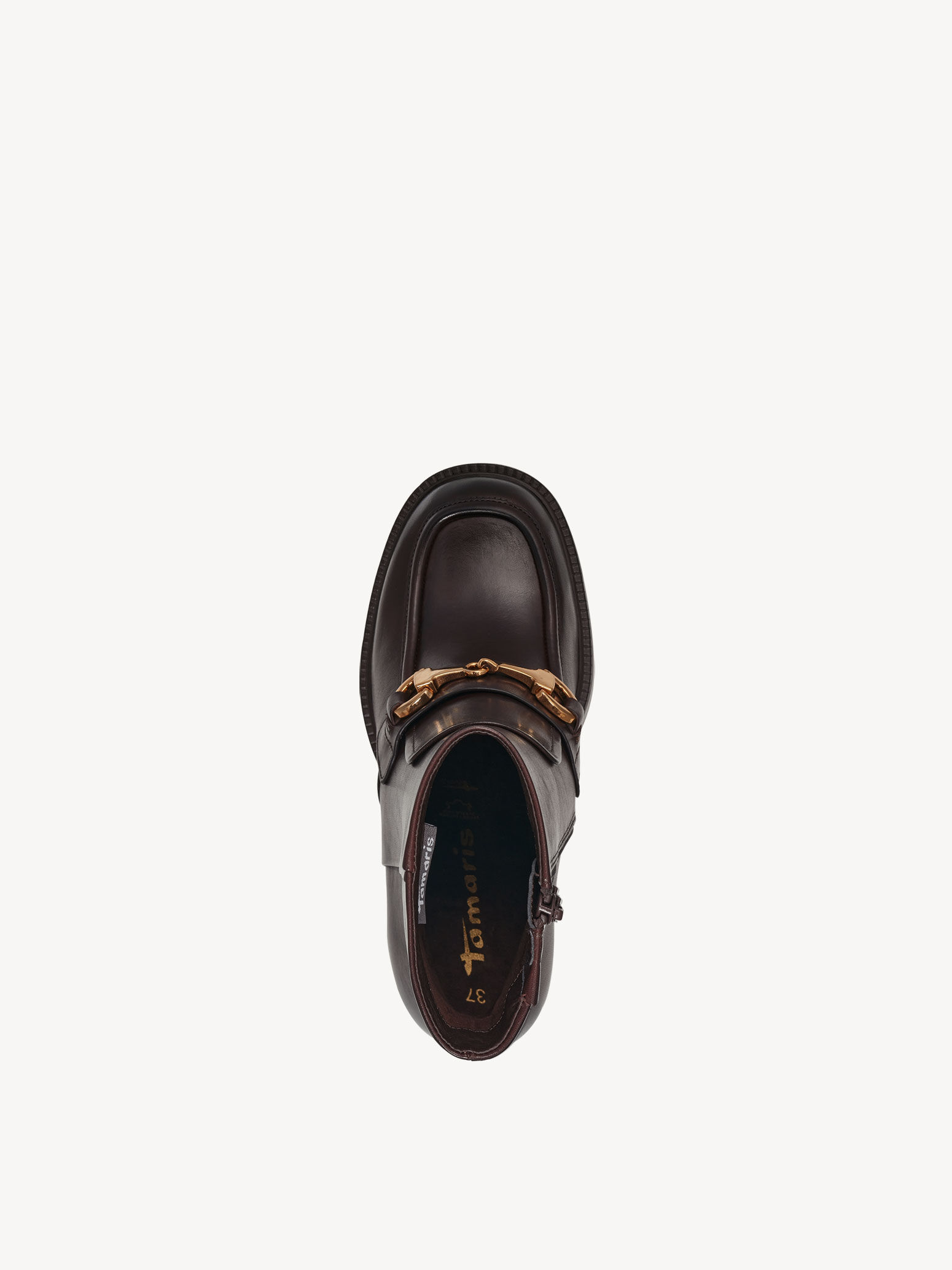 Bottine en cuir - marron