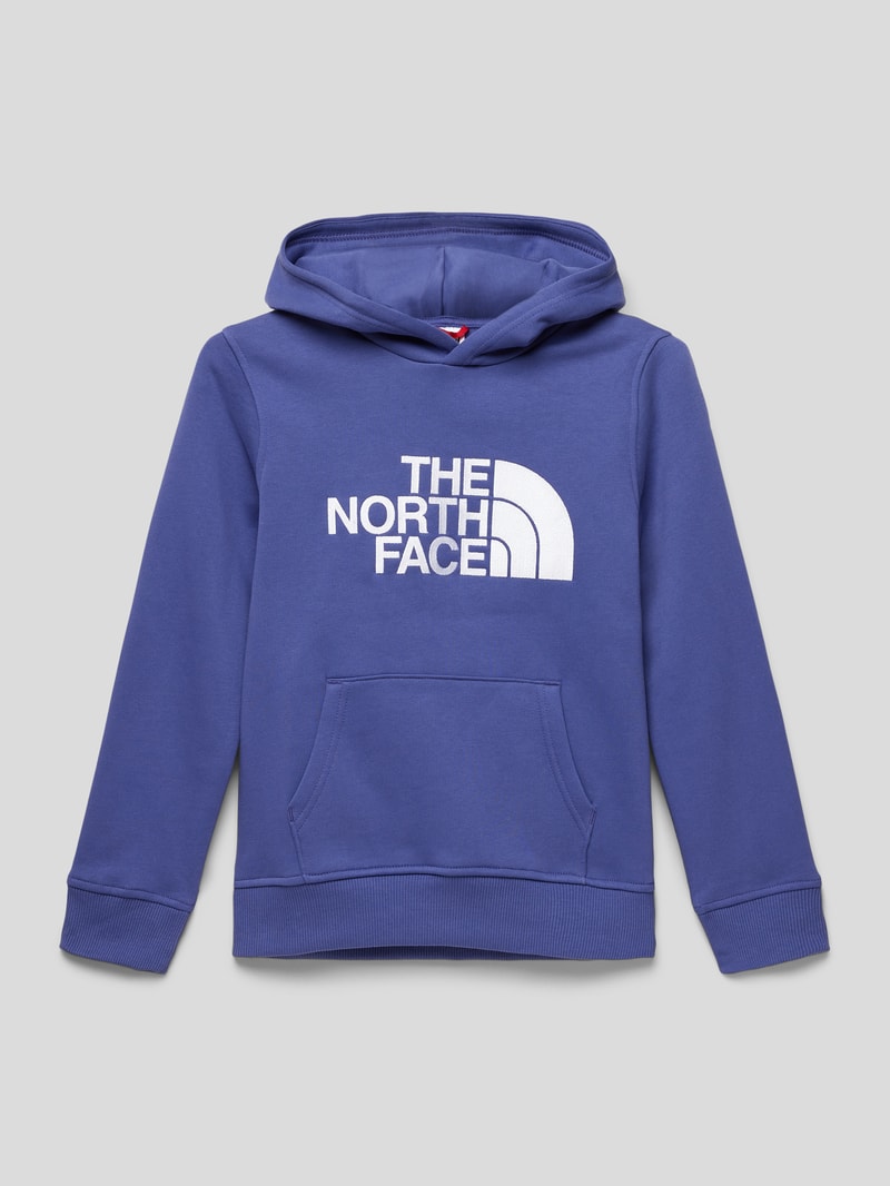 Hoodie mit Label-Stitching Modell 'DREW PEAK' in blau