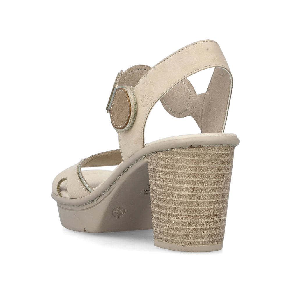 Rieker Damen Riemchensandaletten hellbeige