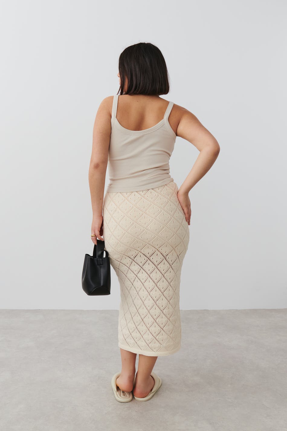 Midi crochet skirt