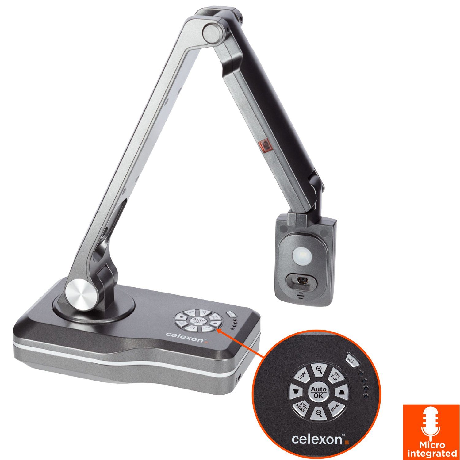 Celexon Dokumentenkamera DK800 Dokumentenscanner, (FullHD 1920 x 1080, 8MP, max DIN A3)