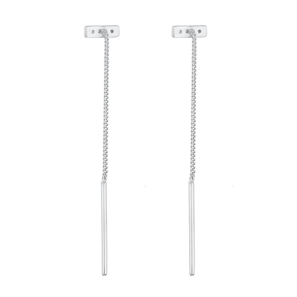 Elli Elli Boucles d'Oreilles Femmes Pendentif d'oreilles Bâton Tendance avec Cristal d Boucles d'oreilles