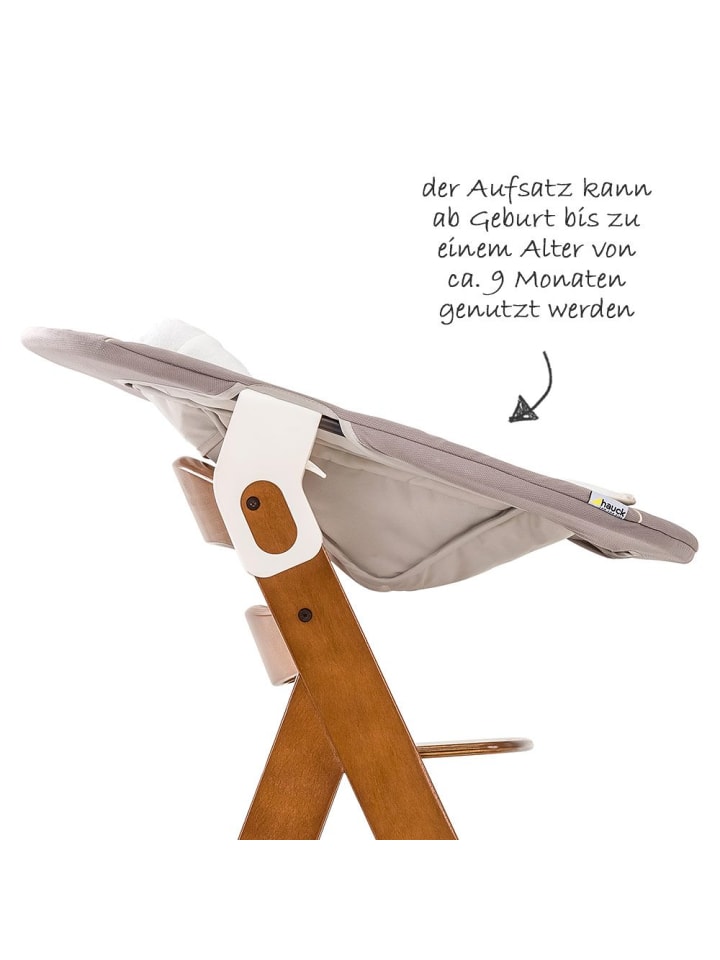 Hauck Alpha Plus Walnut Newborn Set - 4-tlg. Hochstuhl   in braun,beige günstig kaufen onesize