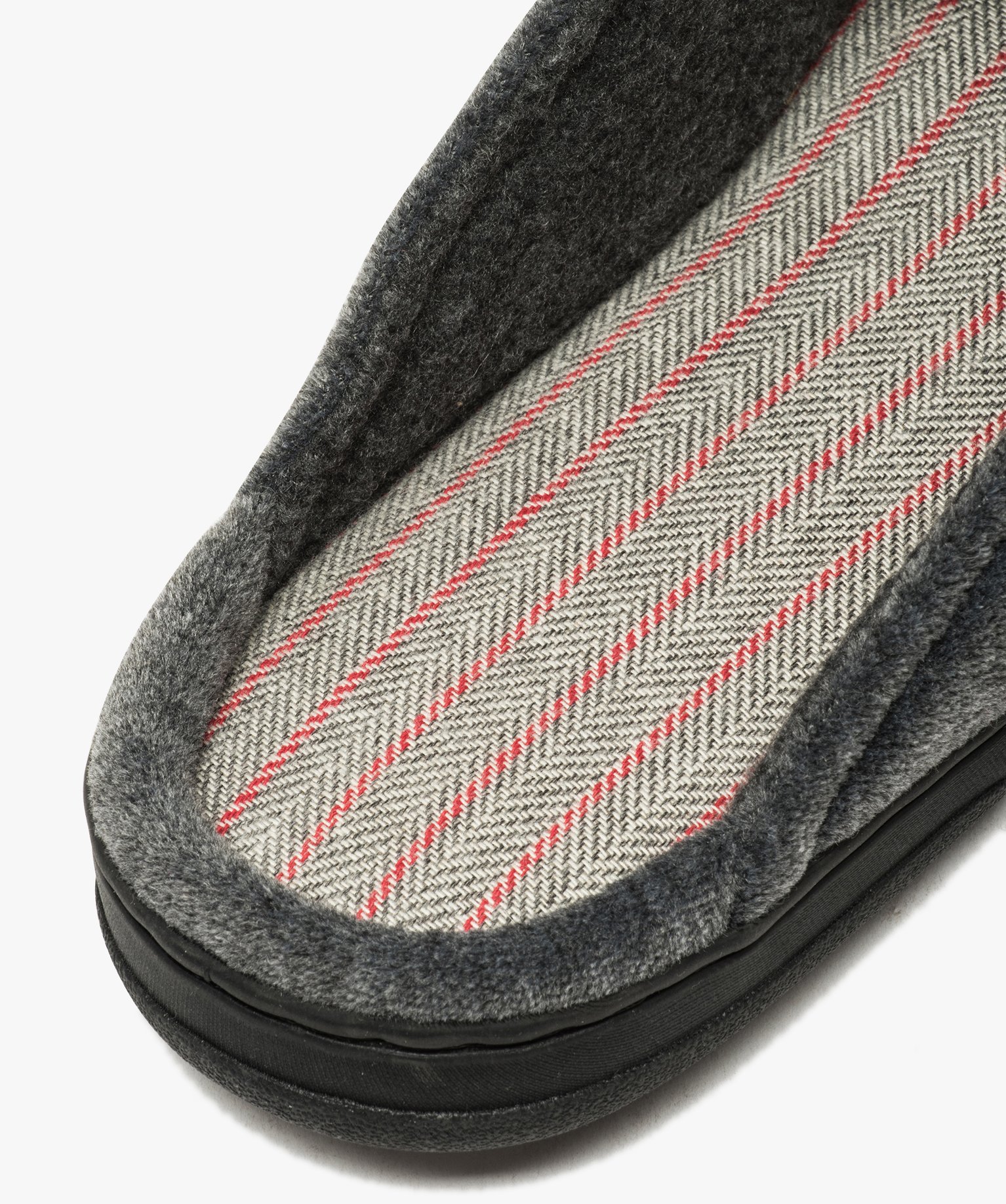 Chaussons homme mules d'intérieur unies en velours ras | GEMO