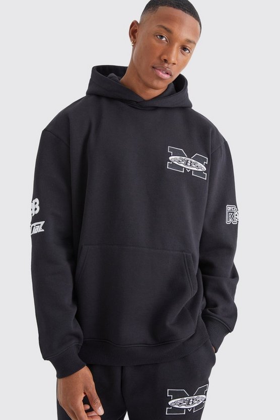Oversize Trainingsanzug mit Moto-Applique