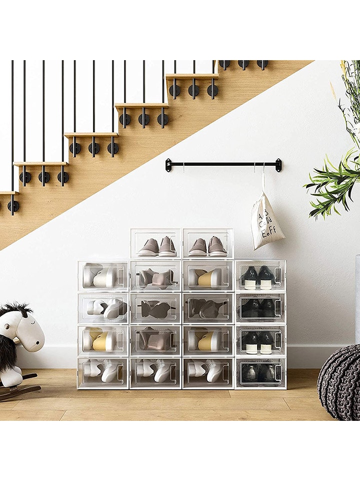 Songmics 18er-Set: Schuhboxen in Transparent - (B)23 x (H)14 x (T)33,3 cm günstig kaufen onesize