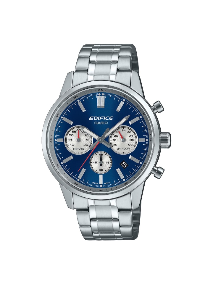 Casio Edelstahl Herrenarmbanduhr blau 40.5mm günstig kaufen onesize