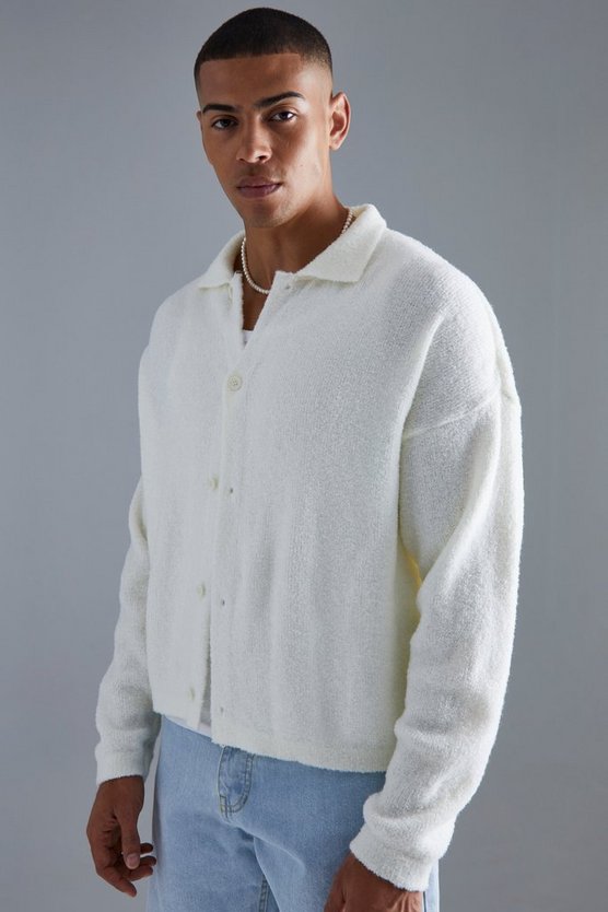 Kastiger Strick-Cardigan