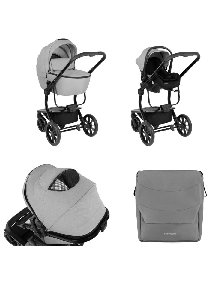 Kikkaboo Kombikinderwagen Irene 3 in 1 in grau günstig kaufen onesize