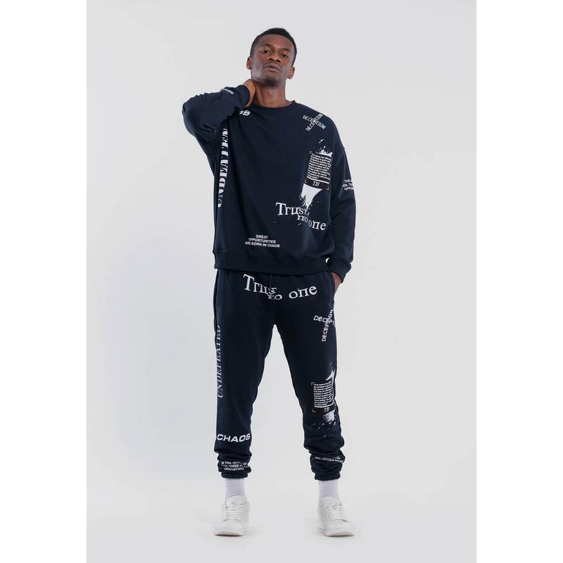 Tom Barron mit Schriftzügen Jumpsuit Herren