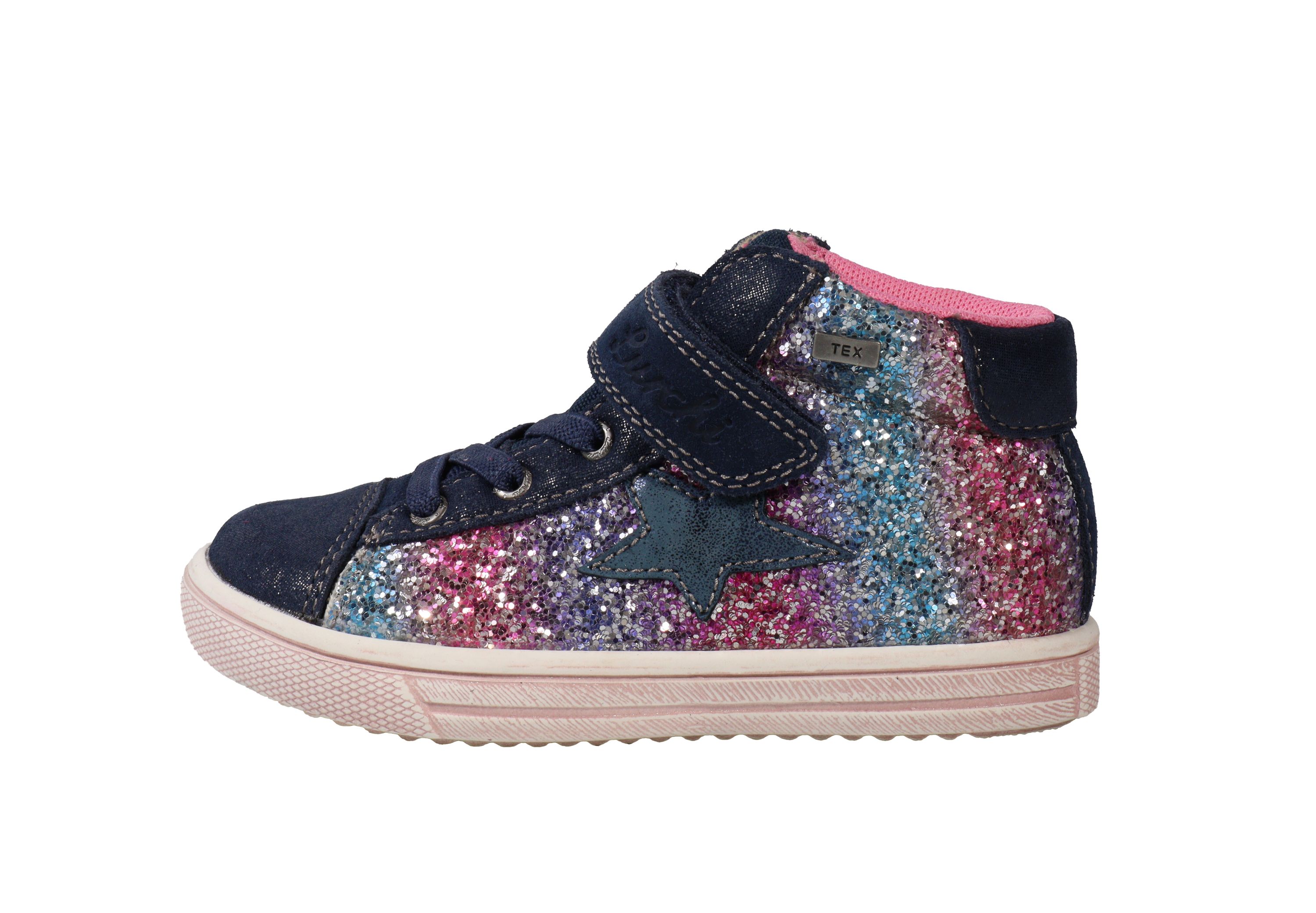 Lurchi Sneaker Sanna-TEX - navy-rainbow glitter