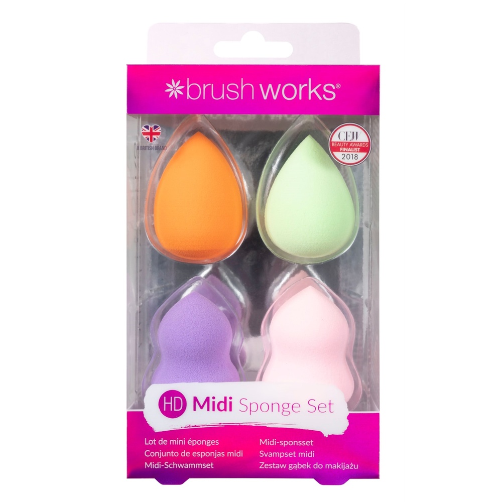 Brushworks Set 4 Eponges HD pour le Teint Accessoire de maquillage