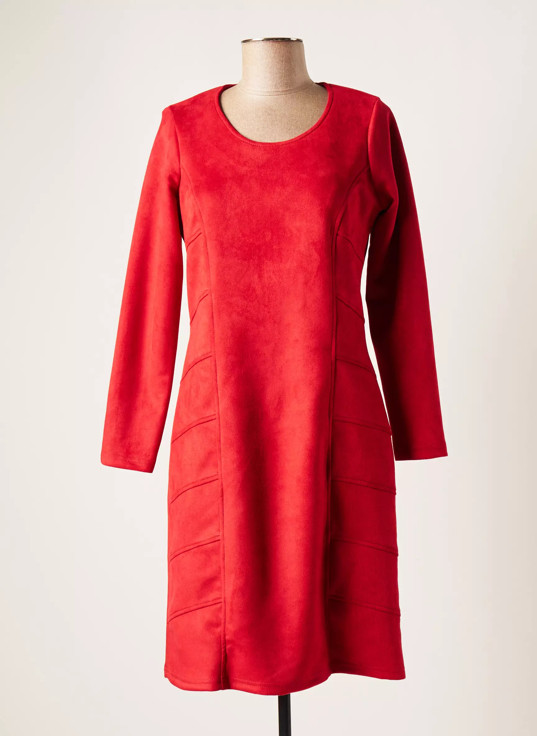 Meri Esca Robes Mi Longues Femme couleur rouge