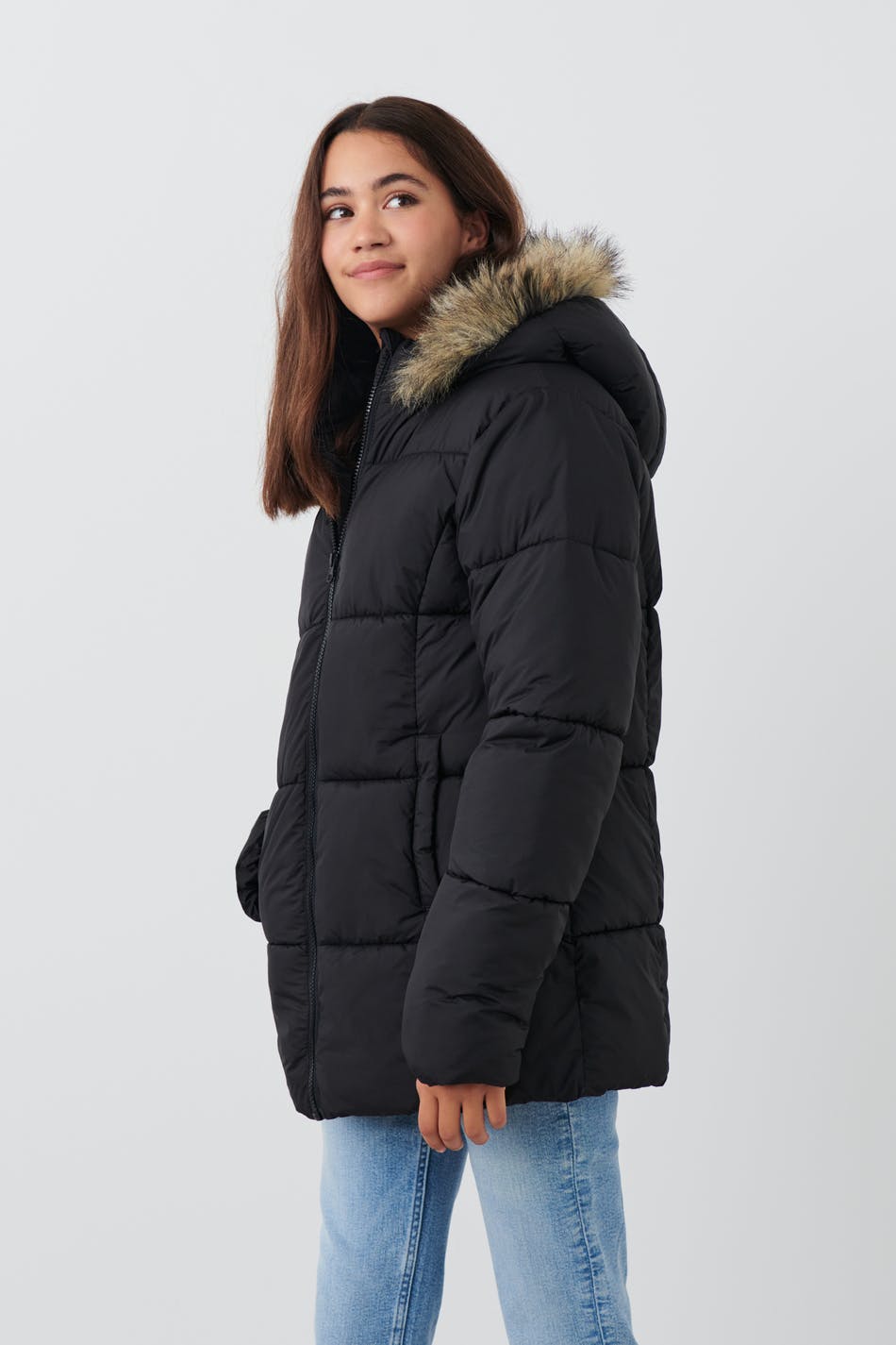 Y fur puffer jacket