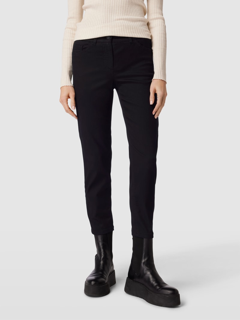Skinny Fit Jeans in 7/8-Länge Modell 'Best4me' in schwarz