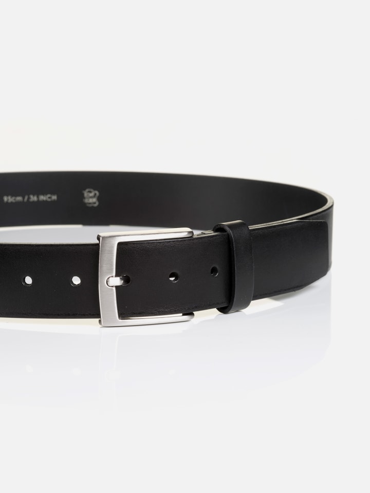 Monti Ledergürtel TUSTON in black uni günstig kaufen