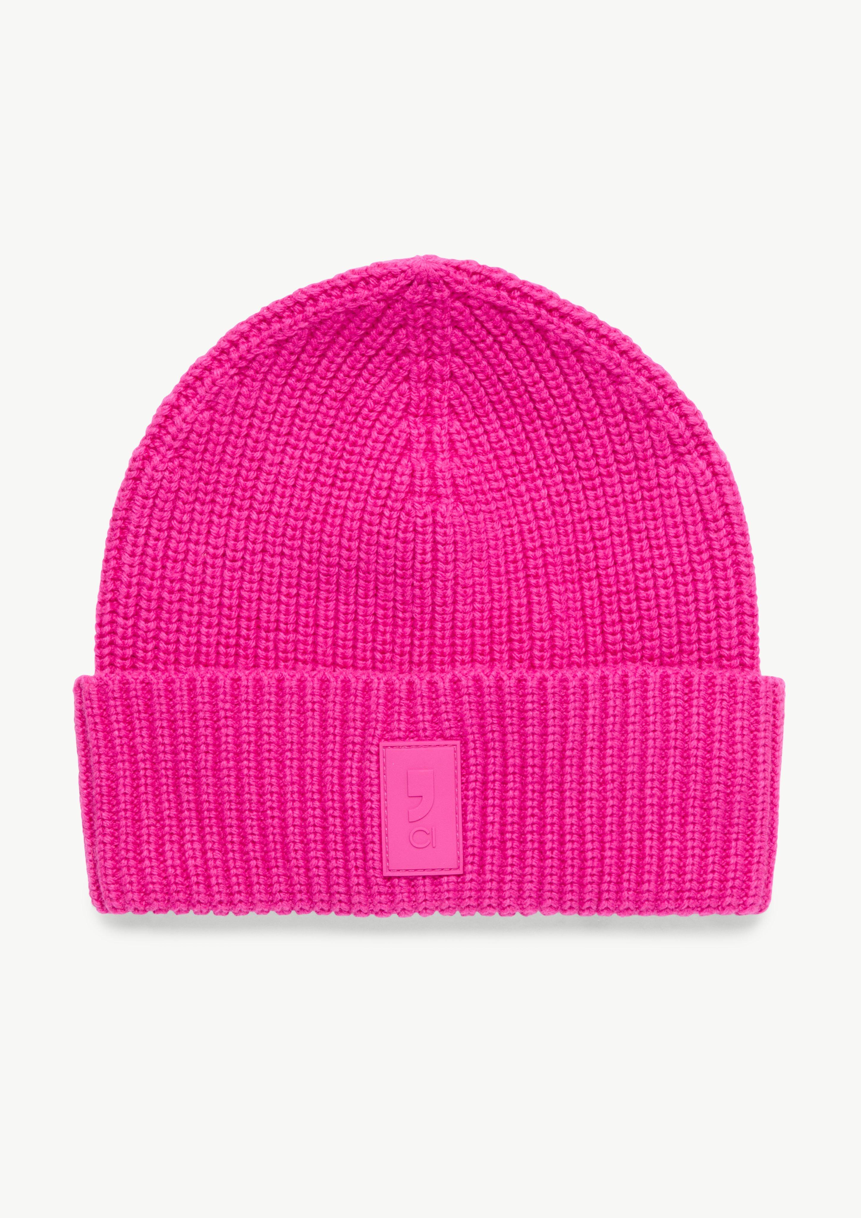 Mütze mit Label-Patch - pink