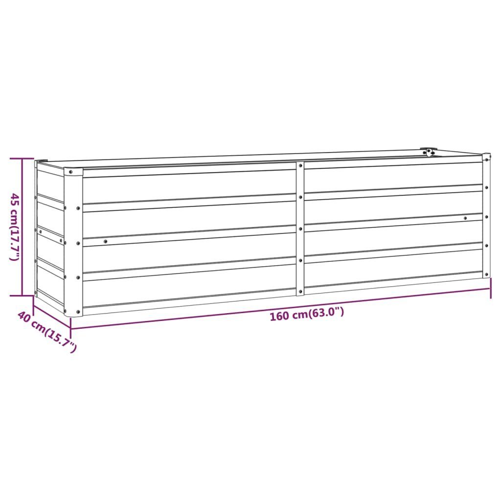 vidaXL Hochbeet Hochbeet Rostig 160x40x45 cm Cortenstahl (1 St)