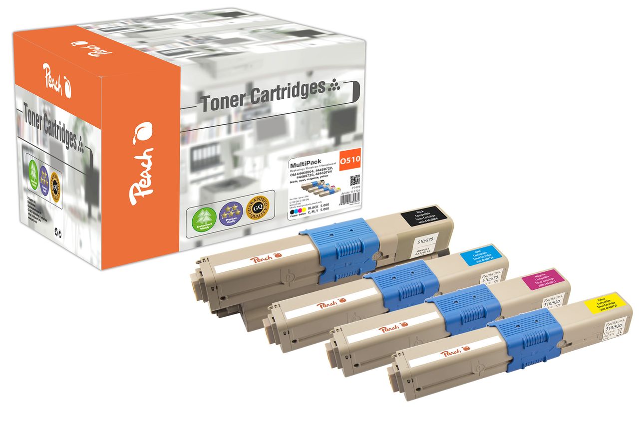 Peach Spar Pack Tonermodule ersetzt Oki 44469722-9804