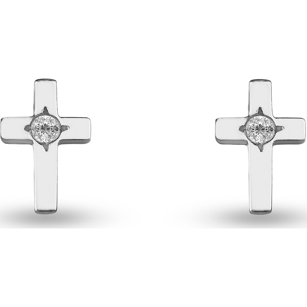 FAVS Boucles d'oreilles à fermoir à poussette Acier inoxydable Boucles d'oreilles