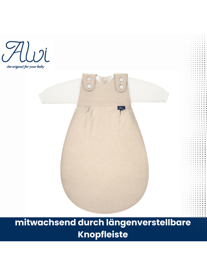 Alvi 4-Season Mull-Schlafsack Baby Mäxchen 2tlg. Exklusiv in Natur günstig kaufen