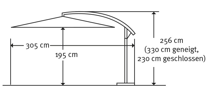 Schneider Schirme Schneider Ampelschirm VENUS ca. 300 cm Ø, anthrazit
