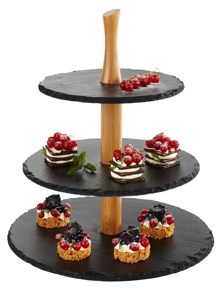 APS Etagère in Braun Schwarz Ø 30/25/20 cm, H: 34 cm günstig kaufen onesize