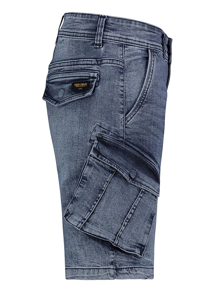 Authentic Style Jeans-Cargobermudas in Dunkelblau günstig kaufen