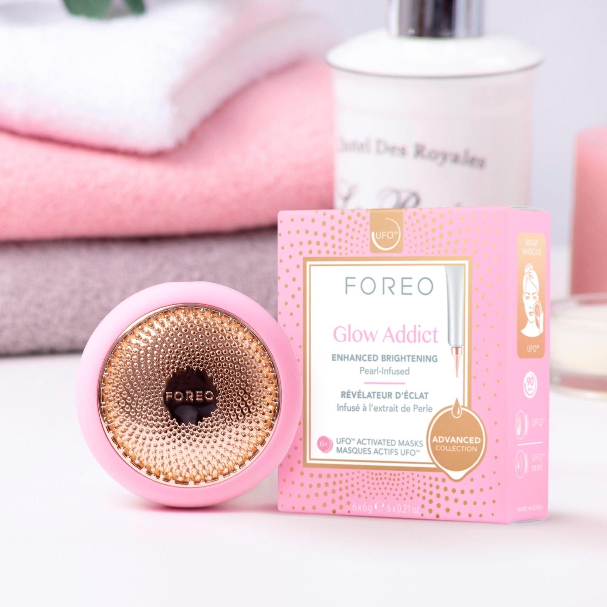FOREO Tuchmaske Glow Addict Packung, 6 x 6 g, kompatibel mit UFO & UFO mini