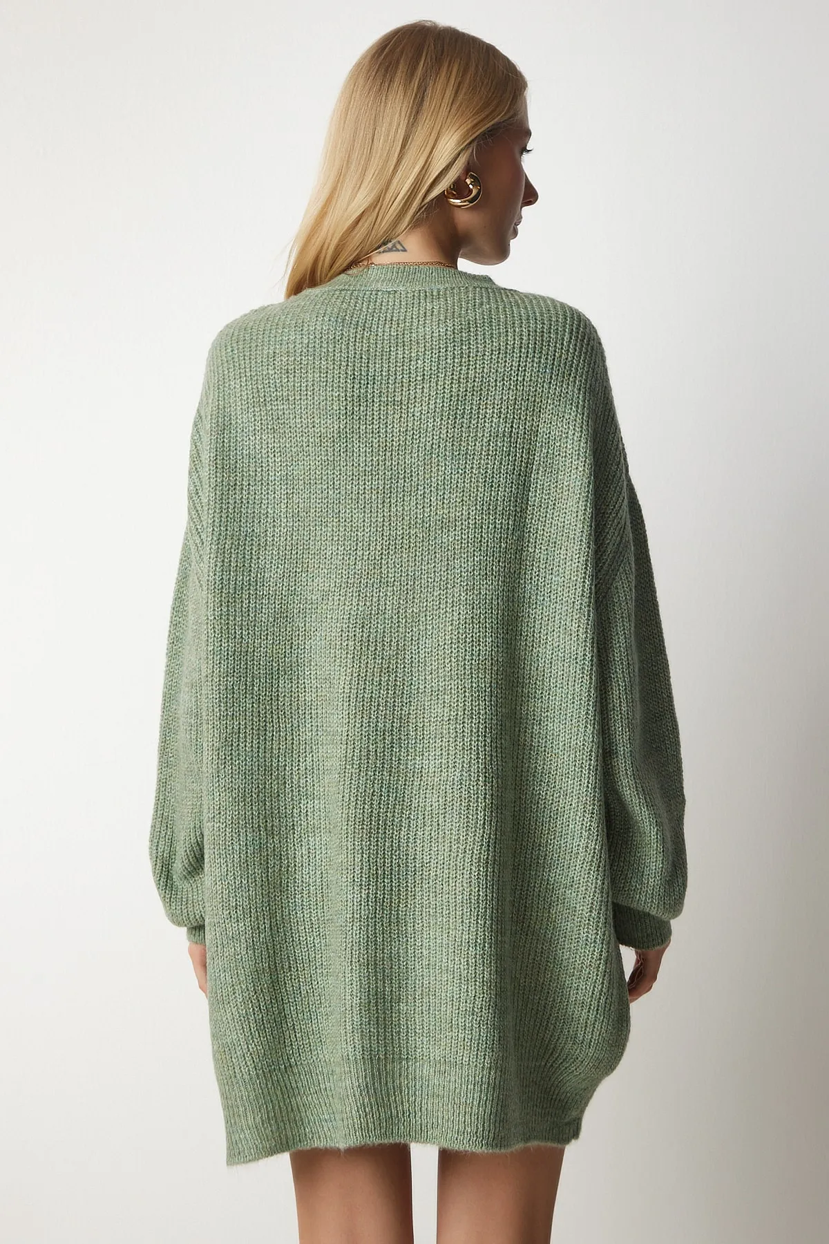 Happiness İstanbul  Pullover - Grün - Oversized