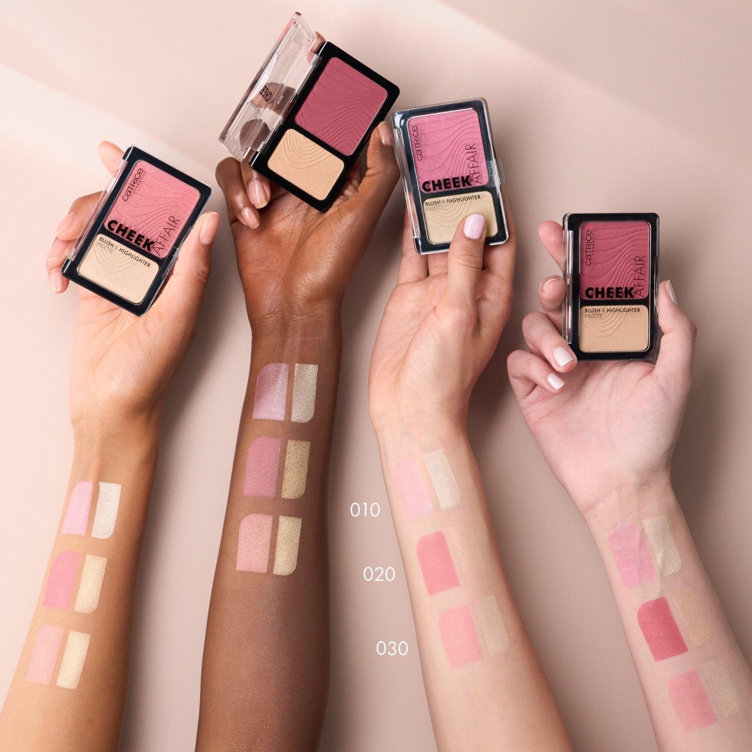 Paleta różów i rozświetlaczy Catrice Cheek Affair