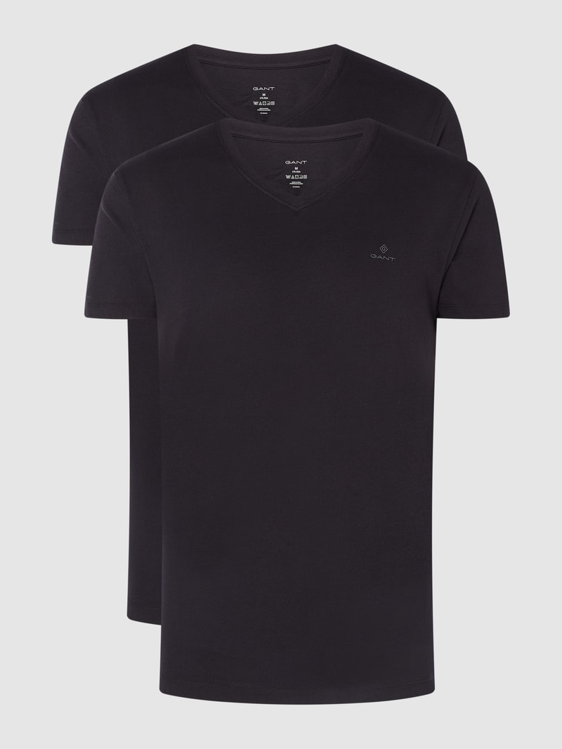 T-Shirt aus Baumwolle im 2er-Pack in schwarz