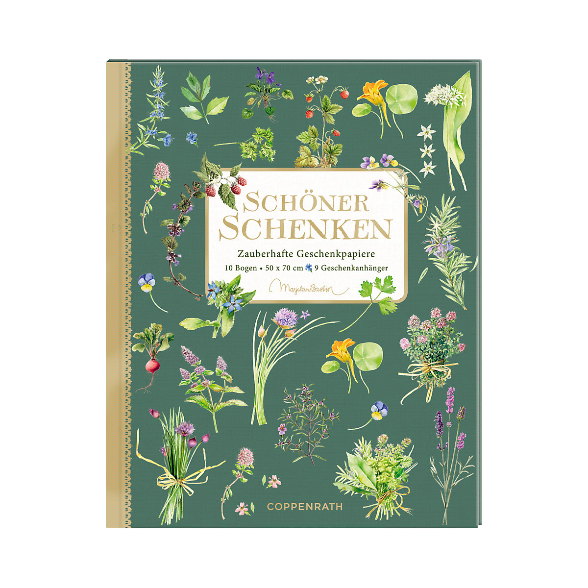 Geschenkpapier-Buch - Schöner schenken, 10 Bogen á 50 x 70 cm + 9 Geschenkanhänger