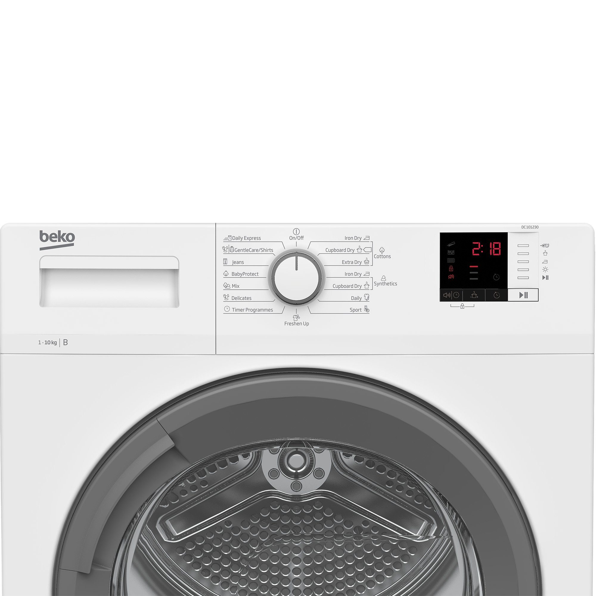 BEKO Kondenstrockner DC 101230, 10 kg, Kindersicherung, Reversierende Trommel, Signalton