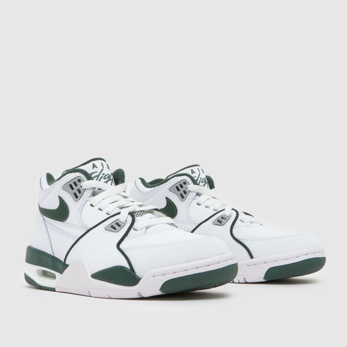 Nike fehér és zöld Air Flight 89 ifjúsági cipő