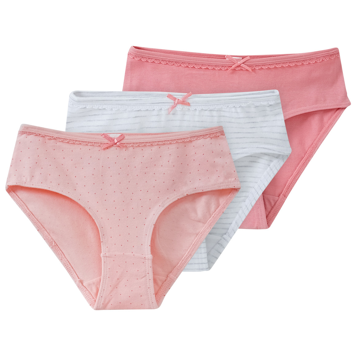 3 Mädchen Slips im Muster-Mix