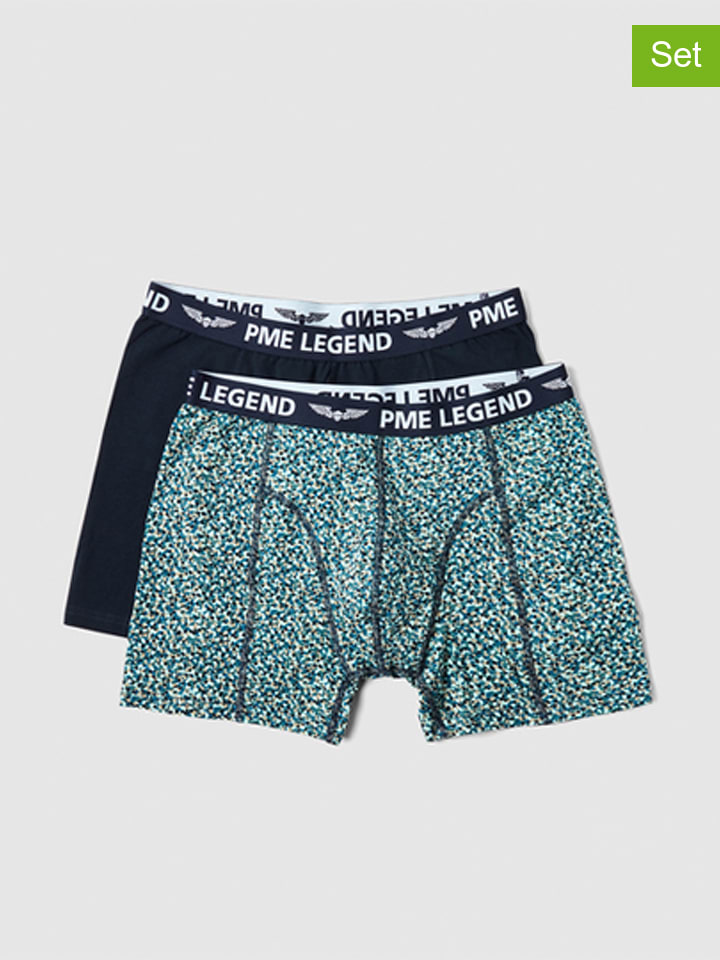 PME Legend 2er-Set: Boxershorts in Dunkelblau/ Türkis günstig kaufen