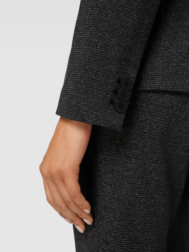 Blazer mit Reverskragen in schwarz