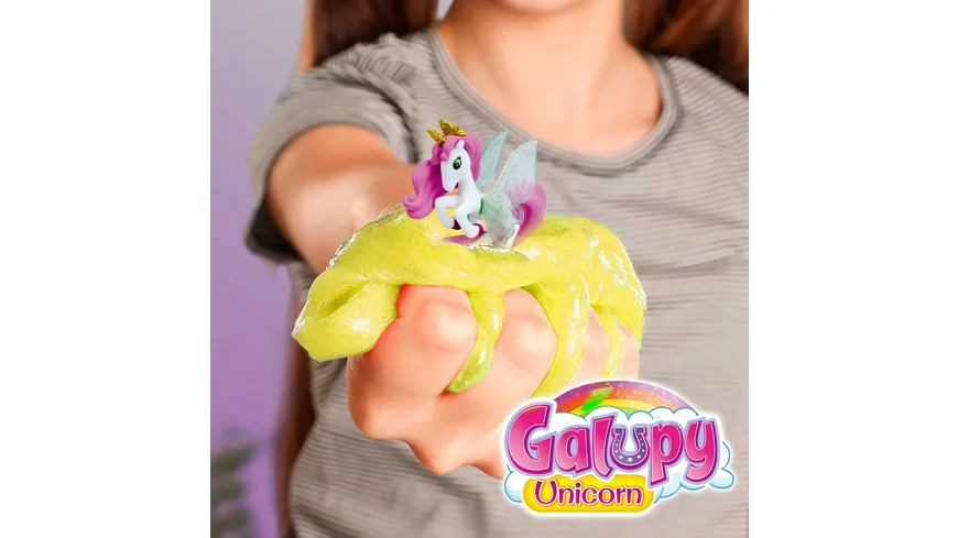 CRAZE - MAGIC SLIME Foilbag mit 75ml Schleim und 1 Galupy Unicorn Figur, 1 Stück, sortiert