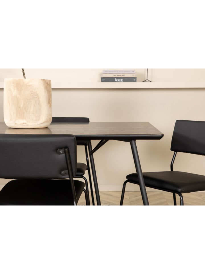 ebuy24 Essgruppe Pippi 3 (7-teilig) Schwarz 90 x 190 cm günstig kaufen onesize