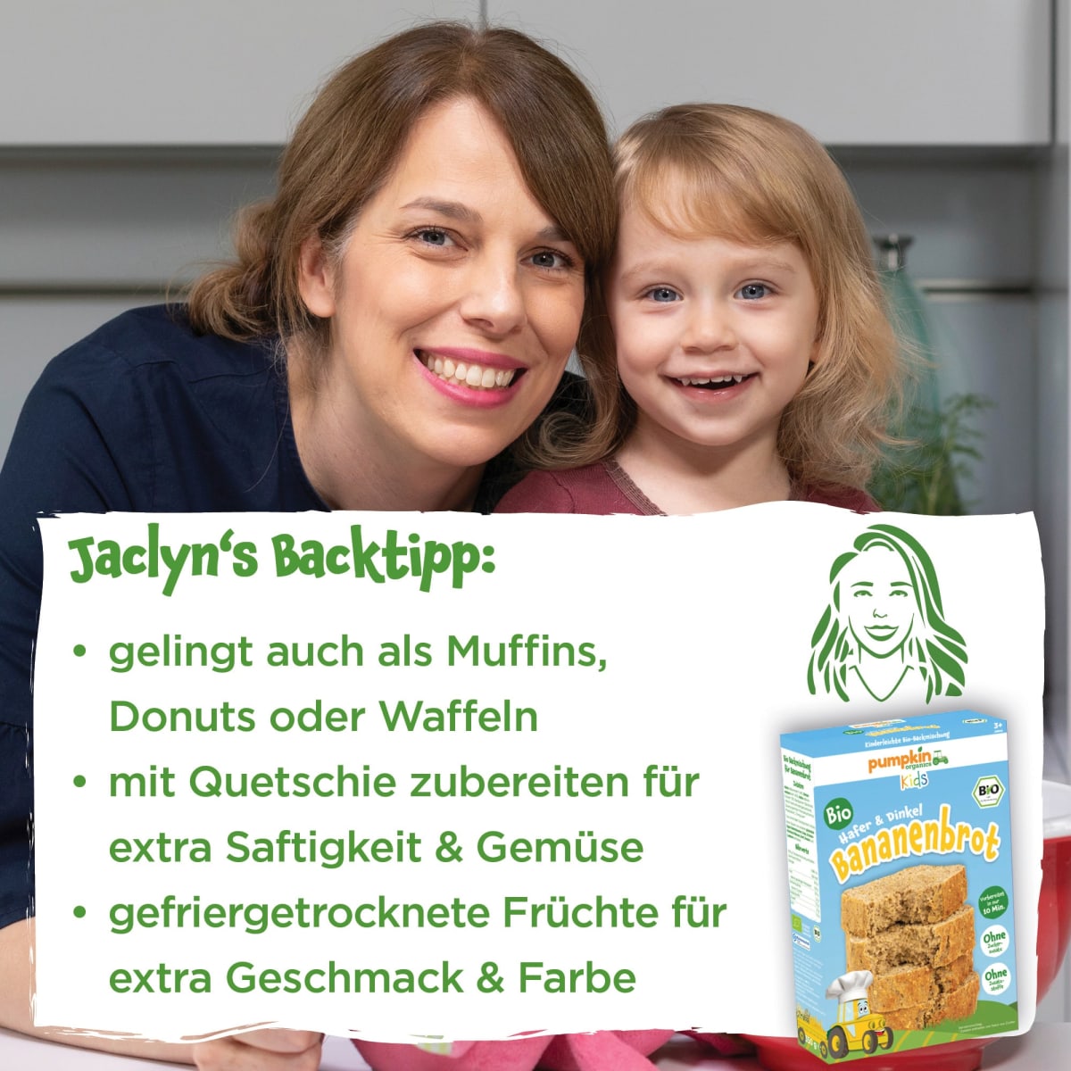 Backmischung Bananenbrot Hafer & Dinkel, ab 3 Jahren, 350 g