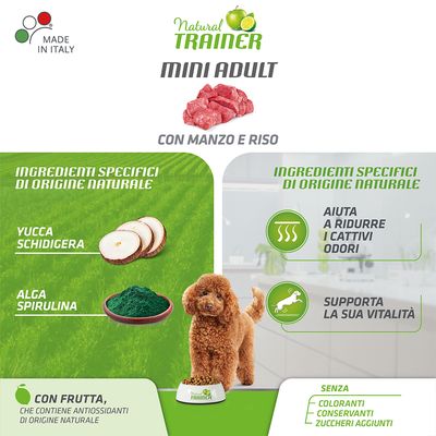 Trainer Dog Natural ADULT MINI mit Rind & Reis