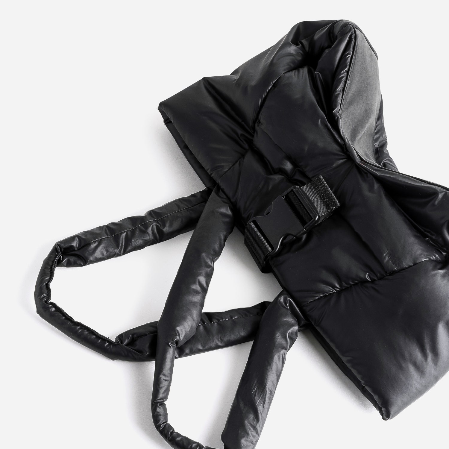 Sac cabas TEXTO noir nylon matelassé