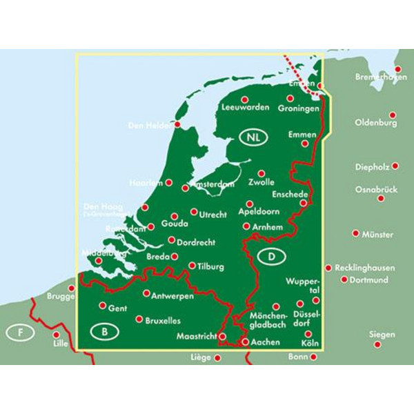 Niederlande 1 : 300 000 - Straßenkarte