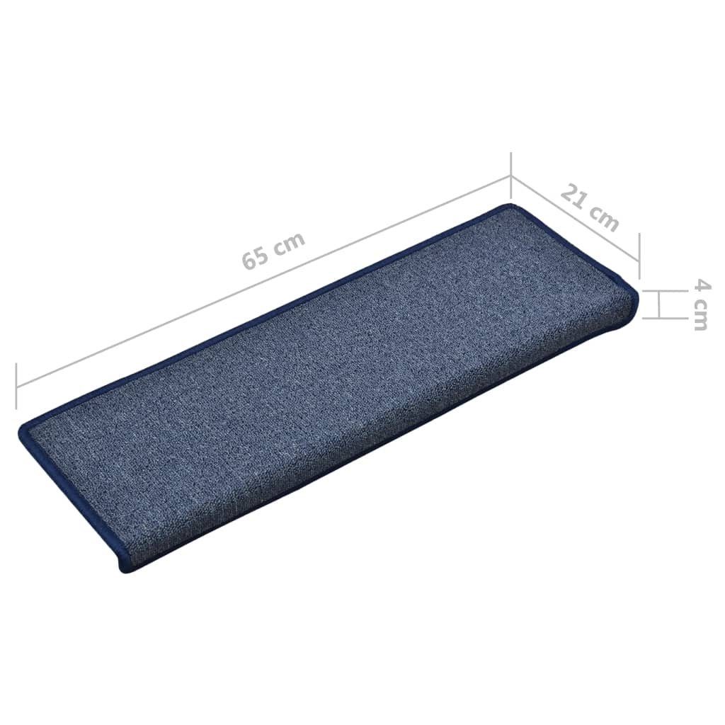 Stufenmatte Stufenmatten 10 Stk. 65x21x4 cm Blau, vidaXL, Rechteckig