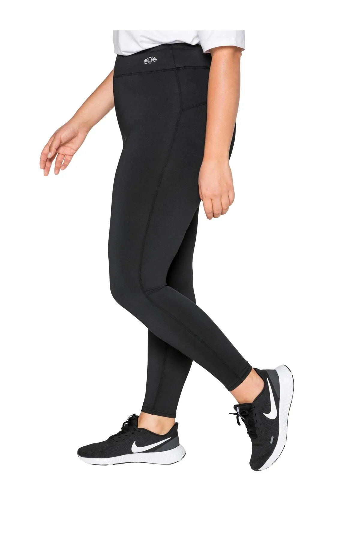 Sheego  Sport-Leggings - Schwarz - Mittlerer Bund