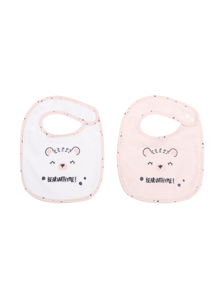 Kikkaboo Babylätzchen 2er Set Bär 23x31 in rosa günstig kaufen onesize